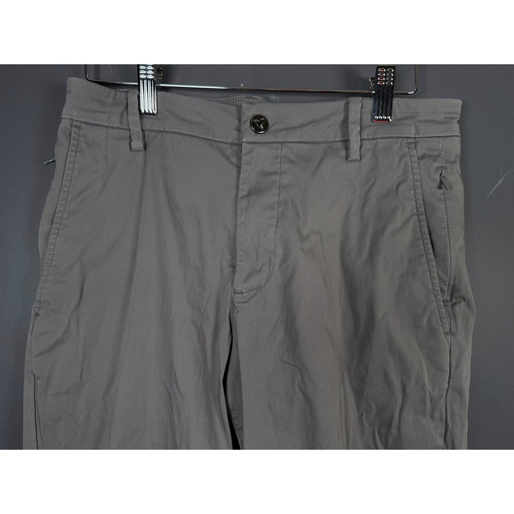 Birddogs Boom Mens 30x30 Gray Chino Pants Stretch Flat Front Tech Pocket